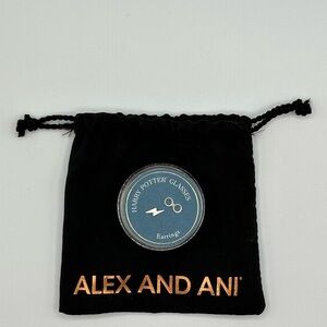Alex and Ani Sterling Silver Harry Potter Glasses Earrings